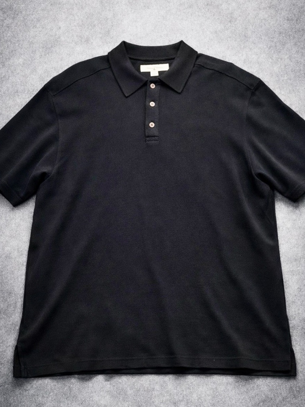Tommy Bahama Silk Cotton Polo Shirt Black Short Sleeve Men’s XL Luxury Casual